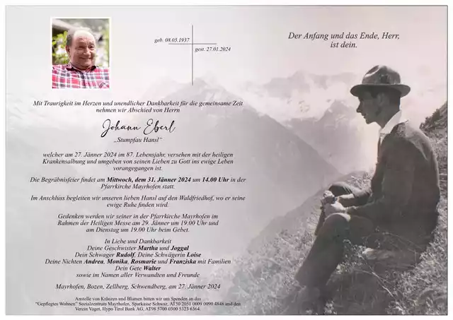 Parte von Johann Eberl
